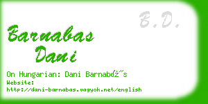barnabas dani business card